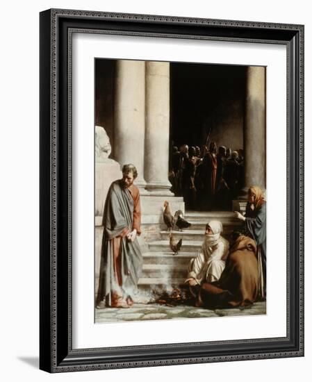 Peter's Denial-Carl Bloch-Framed Giclee Print