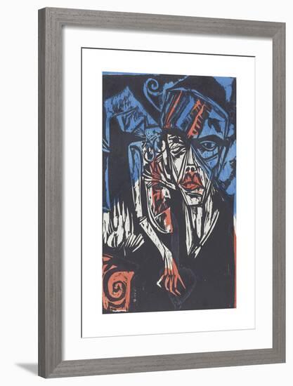 Peter Schlemihl's Wondrous Story - Battles. The Agonies of Love-Ernst Ludwig Kirchner-Framed Premium Giclee Print