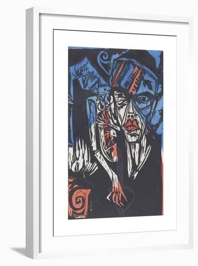 Peter Schlemihl's Wondrous Story - Battles. The Agonies of Love-Ernst Ludwig Kirchner-Framed Premium Giclee Print