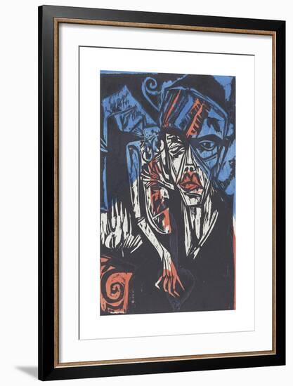 Peter Schlemihl's Wondrous Story - Battles. The Agonies of Love-Ernst Ludwig Kirchner-Framed Premium Giclee Print