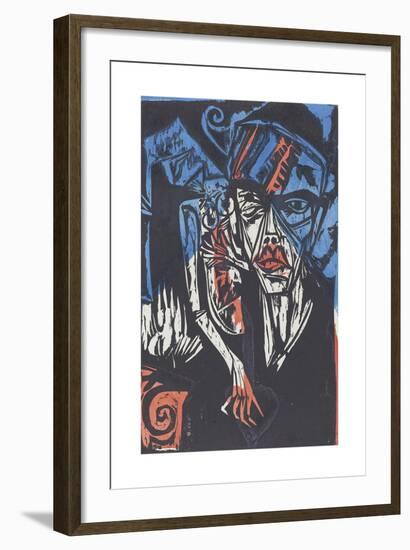 Peter Schlemihl's Wondrous Story - Battles. The Agonies of Love-Ernst Ludwig Kirchner-Framed Premium Giclee Print