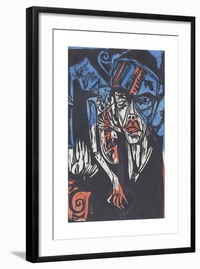 Peter Schlemihl's Wondrous Story - Battles. The Agonies of Love-Ernst Ludwig Kirchner-Framed Premium Giclee Print