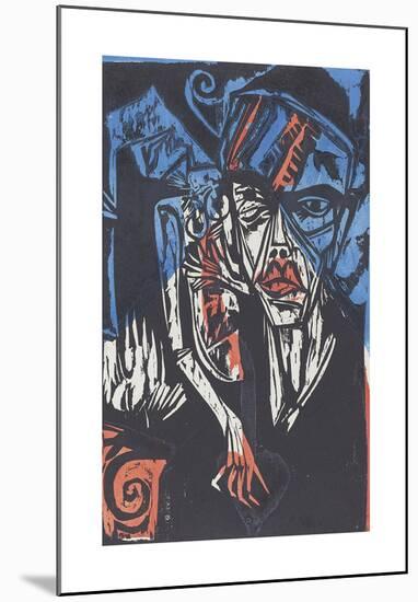 Peter Schlemihl's Wondrous Story - Battles. The Agonies of Love-Ernst Ludwig Kirchner-Mounted Premium Giclee Print