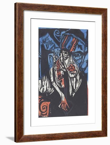 Peter Schlemihl's Wondrous Story - Battles. The Agonies of Love-Ernst Ludwig Kirchner-Framed Premium Giclee Print