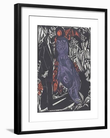 Peter Schlemihl's Wondrous Story - The Sale of His Shadow-Ernst Ludwig Kirchner-Framed Premium Giclee Print