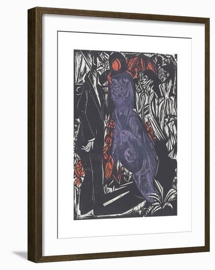 Peter Schlemihl's Wondrous Story - The Sale of His Shadow-Ernst Ludwig Kirchner-Framed Premium Giclee Print