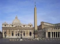 St. Peter's and St. Peter's Square, Vatican, Rome, Lazio, Italy-Peter Scholey-Photographic Print