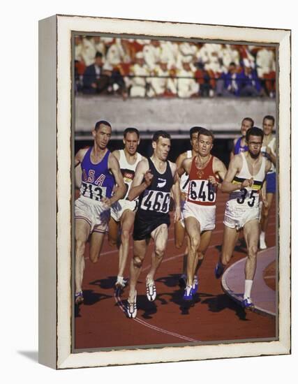 Peter Snell of New Zealand in Action at the Summer Olympics-Art Rickerby-Framed Premier Image Canvas