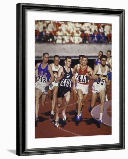 Peter Snell of New Zealand in Action at the Summer Olympics-Art Rickerby-Framed Premium Photographic Print