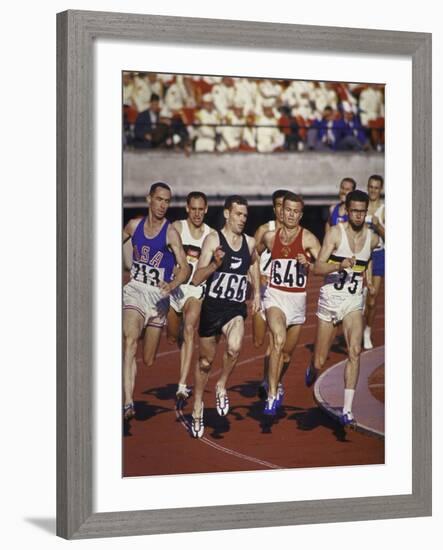 Peter Snell of New Zealand in Action at the Summer Olympics-Art Rickerby-Framed Premium Photographic Print