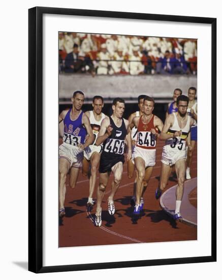 Peter Snell of New Zealand in Action at the Summer Olympics-Art Rickerby-Framed Premium Photographic Print