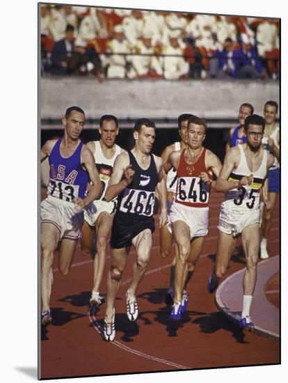 Peter Snell of New Zealand in Action at the Summer Olympics-Art Rickerby-Mounted Premium Photographic Print