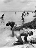 Naked Us Soldiers Bathing in the Pacific Ocean During a Lull in the Fighting on Saipan-Peter Stackpole-Photographic Print