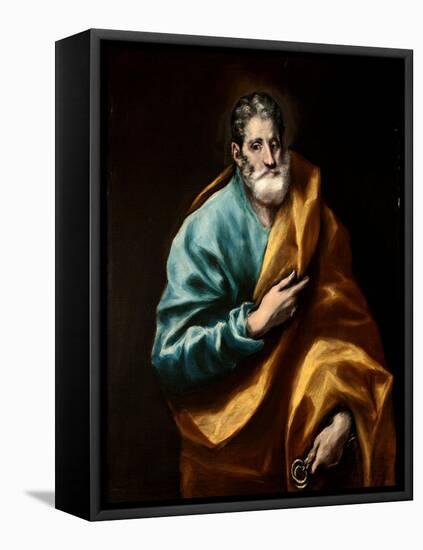 Peter the Apostle-El Greco-Framed Premier Image Canvas