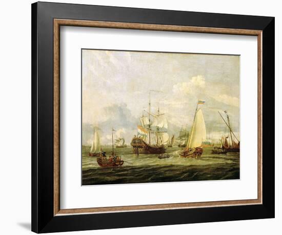 Peter the Great (1672-1725), Tsar of Russia, Inspecting a Boat in Amsterdam (Holland). Oil on Canva-Abraham Storck-Framed Giclee Print