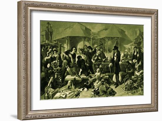 Peter the Great at Deptford Dockyard-Daniel Maclise-Framed Giclee Print