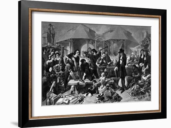 Peter the Great at Deptford Dockyard-Daniel Maclise-Framed Giclee Print