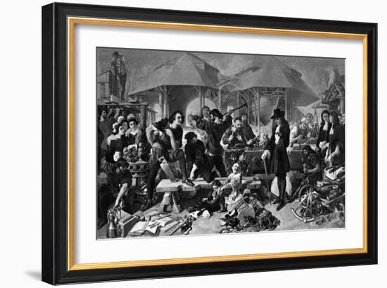 Peter the Great at Deptford Dockyard-Daniel Maclise-Framed Giclee Print