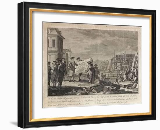 Peter the Great Founding Saint Petersburg-Pietro Antonio Novelli-Framed Giclee Print