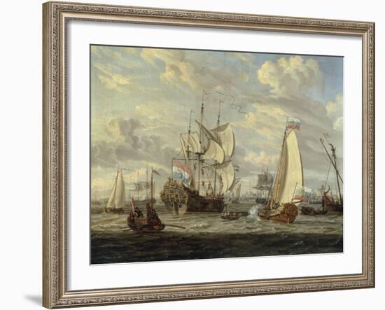 Peter the Great visiting the 'Peter and Paul'-Abraham Storck-Framed Giclee Print