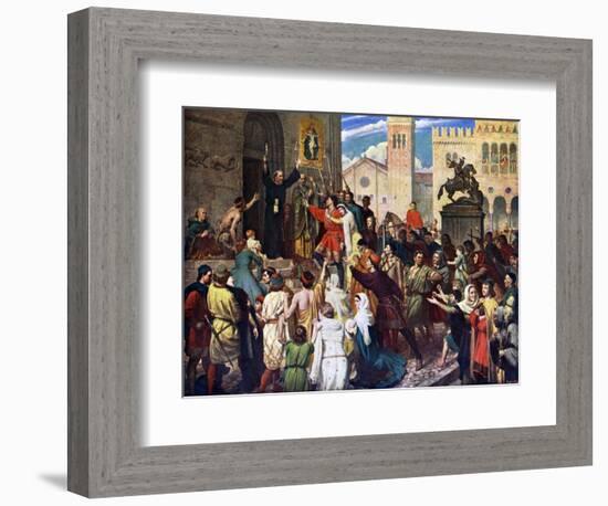 Peter the Hermit Preaching the First Crusade, 1926-James Archer-Framed Giclee Print