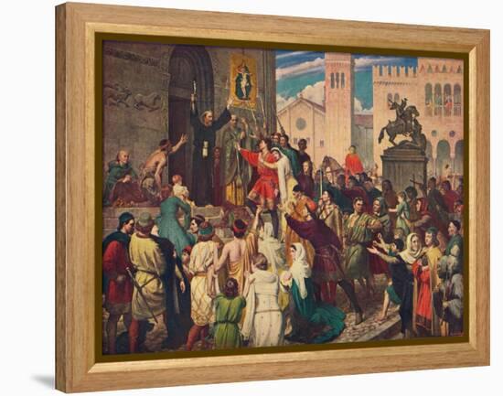 Peter the Hermit Preaching the First Crusade, C1095-James Archer-Framed Premier Image Canvas