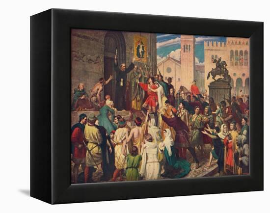 Peter the Hermit Preaching the First Crusade, C1095-James Archer-Framed Premier Image Canvas