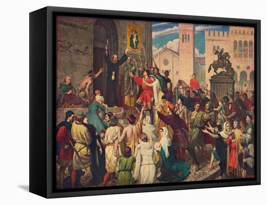 Peter the Hermit Preaching the First Crusade, C1095-James Archer-Framed Premier Image Canvas