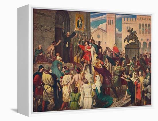 Peter the Hermit Preaching the First Crusade, C1095-James Archer-Framed Premier Image Canvas