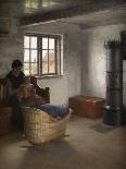 Woman Reading by Candlelight, 1908-Peter Vilhelm Ilsted-Mounted Giclee Print