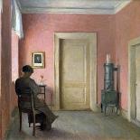 Woman Reading by Candlelight, 1908-Peter Vilhelm Ilsted-Mounted Giclee Print