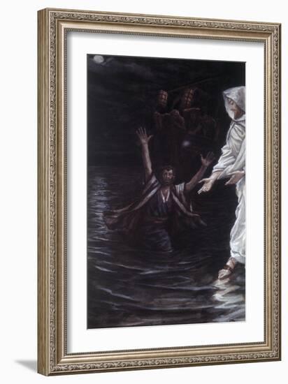 Peter Walks on the Sea-James Jacques Joseph Tissot-Framed Giclee Print