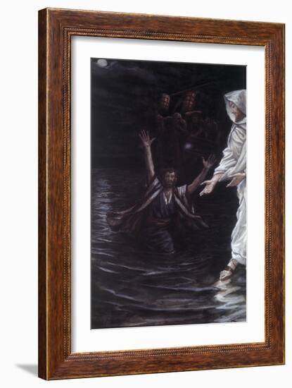 Peter Walks on the Sea-James Jacques Joseph Tissot-Framed Giclee Print