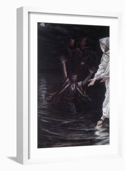 Peter Walks on the Sea-James Jacques Joseph Tissot-Framed Giclee Print
