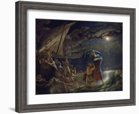 Peter Walks on Water, 1806/07-Philipp Otto Runge-Framed Premium Giclee Print