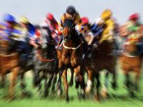 Horse Race in Motion-Peter Walton-Photographic Print