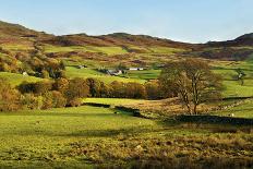 An autumn view of the scenic Langdale Valley, Lake District National Park, Cumbria, England, United-Peter Watson-Framed Premier Image Canvas