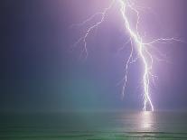 Lightning Storm over Ocean-Peter Wilson-Photographic Print