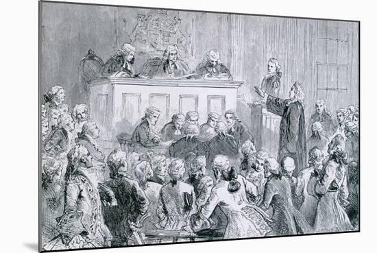 Peter Zenger, in the Dock (At Right), During His Trial for Seditious Libel, 1835-null-Mounted Art Print