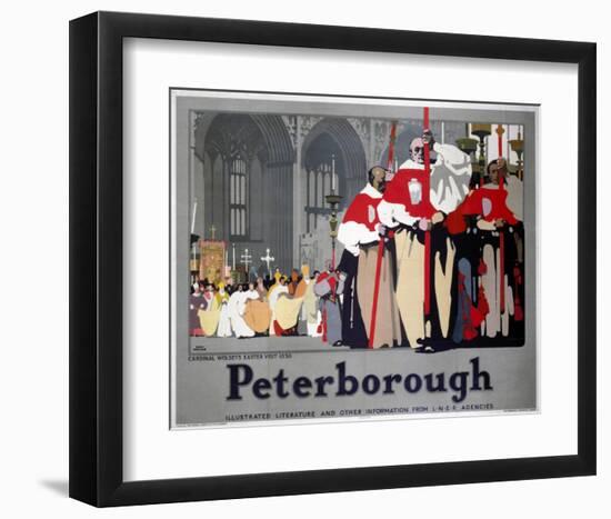 Peterborough Cathedral Procession-null-Framed Art Print