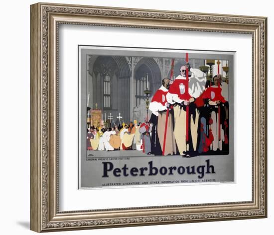 Peterborough Cathedral Procession-null-Framed Art Print