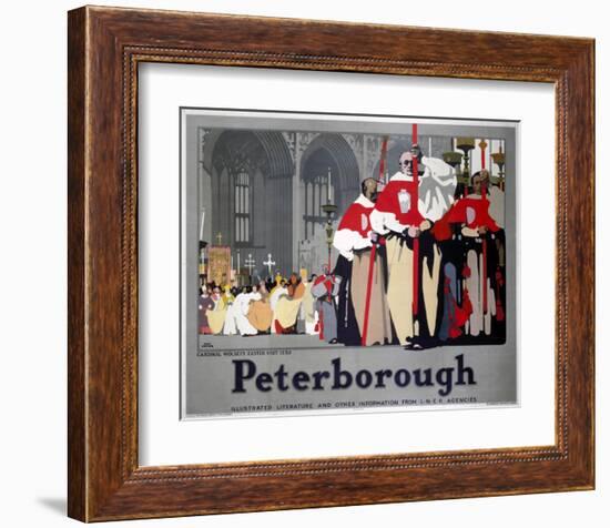 Peterborough Cathedral Procession-null-Framed Art Print