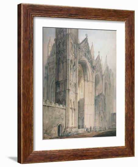 Peterborough Cathedral (W/C on Paper)-Thomas Girtin-Framed Giclee Print