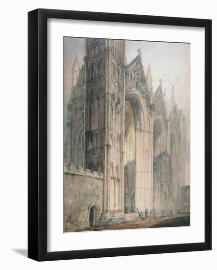 Peterborough Cathedral (W/C on Paper)-Thomas Girtin-Framed Giclee Print