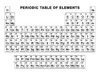 Periodic Table of Elements, Black and White-PeterHermesFurian-Photographic Print