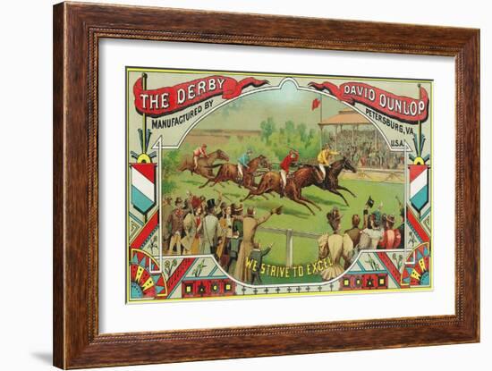 Petersburg, Virginia, The Derby Brand Tobacco Label-Lantern Press-Framed Art Print