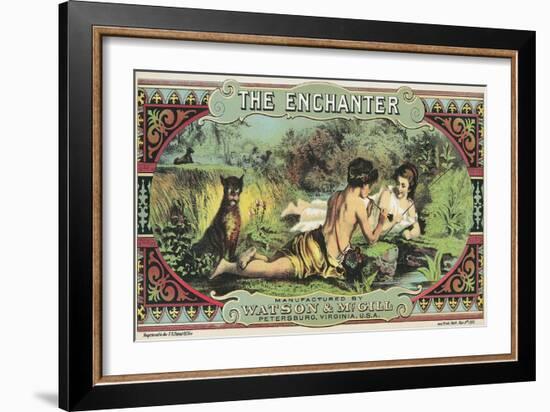 Petersburg, Virginia, The Enchanter Brand Tobacco Label-Lantern Press-Framed Art Print