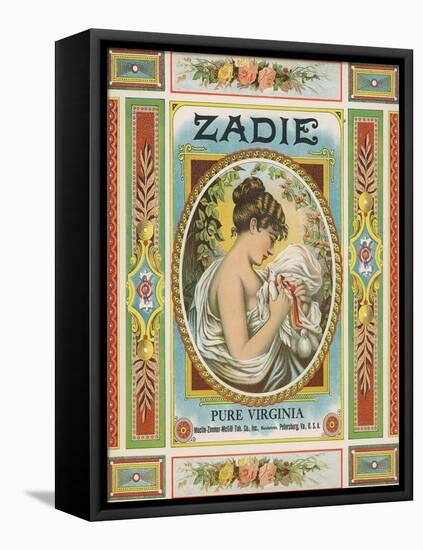 Petersburg, Virginia, Zadie Brand Tobacco Label-Lantern Press-Framed Stretched Canvas