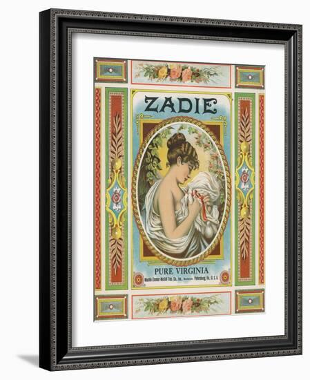 Petersburg, Virginia, Zadie Brand Tobacco Label-Lantern Press-Framed Art Print
