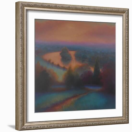 Petersham Autumn; View from Richmond Hill,-Lee Campbell-Framed Giclee Print